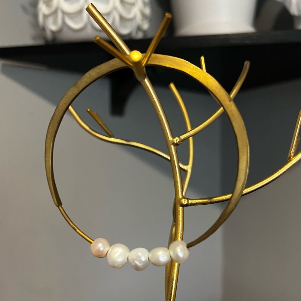 Banana Republic Gold Bangle with Pearls